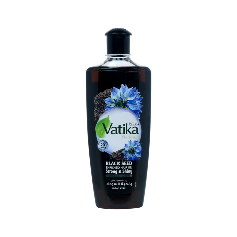 Vatika Naturals Strong & Shiny Black Seed Enriched Hair Oil 300ml (UAE)