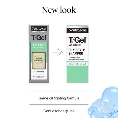 Neutrogena T/Gel অ্যান্টি-ড্যানড্রাফ অয়েলি স্ক্যাল্প শ্যাম্পু 250ml