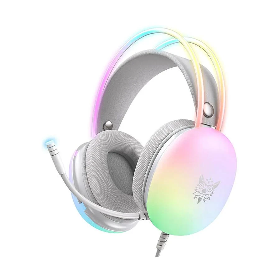 Onikuma X25 RGB Wired White Stereo Gaming Headphone
