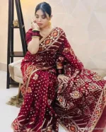 Jamdani Design Saree with Matching Blouse Piece, 5 Colours