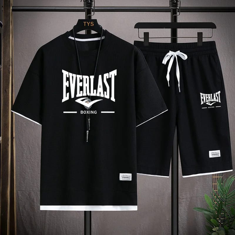 Men's Mesh Tee and Short Pant Set, 160 GSM, Waist 28 to 36