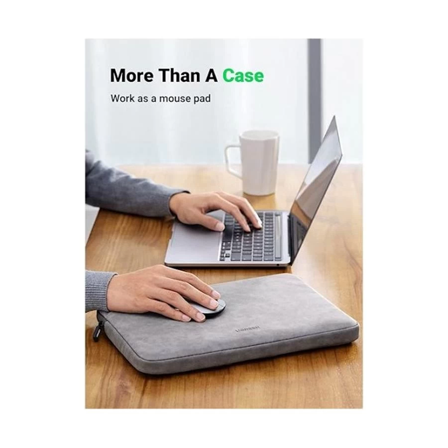UGREEN LP187 (20476) 14.9 Inch Gray Laptop Sleeve Bag