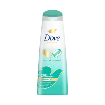 Dove মাইসেলার + ভিটামিন ফ্রেশ নারিশমেন্ট শ্যাম্পু 330ml