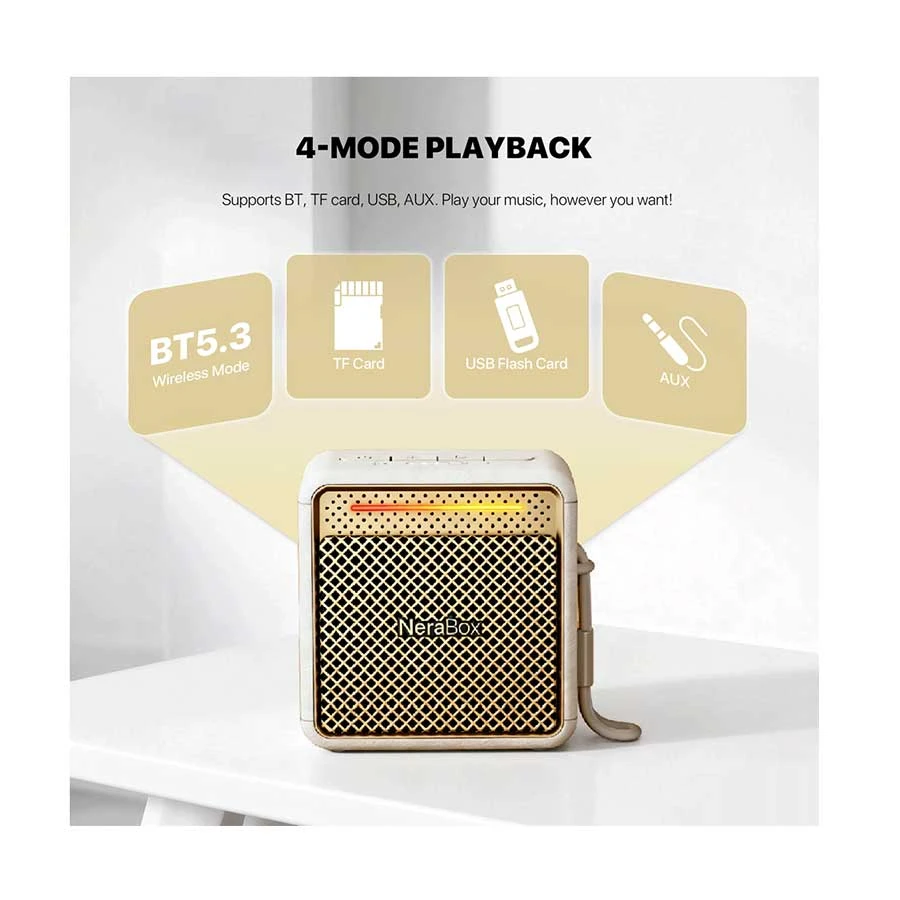 Fantech NeraBox BS164 Golden Portable Bluetooth Speaker