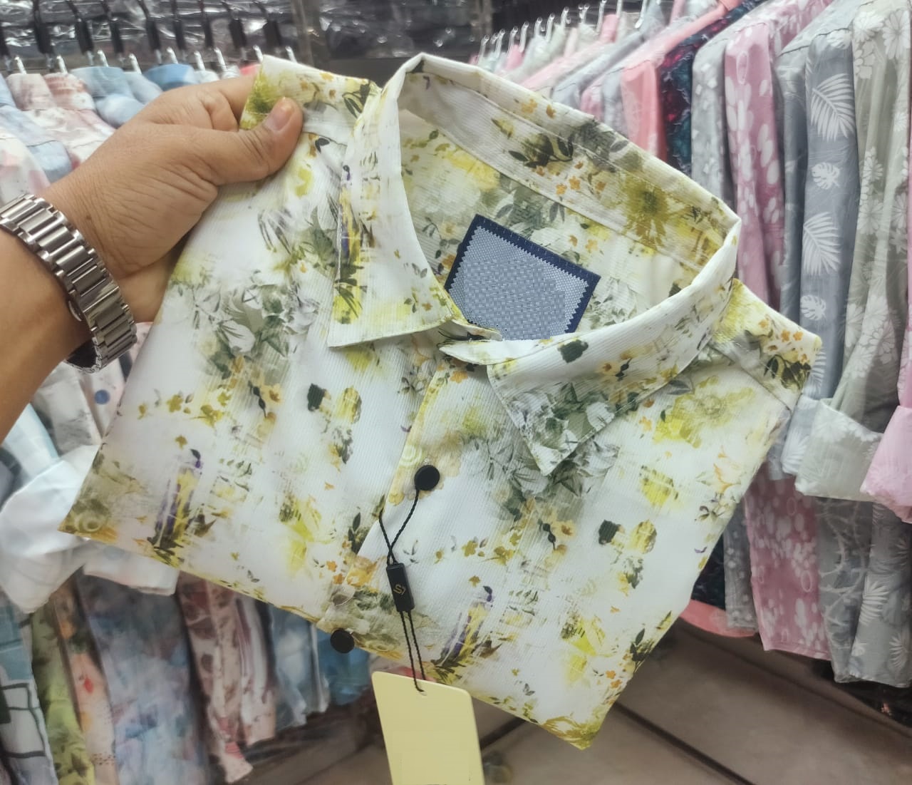 Men's Cotton Spandex Slim Fit Shirt with Double Yoke, 3 Colours