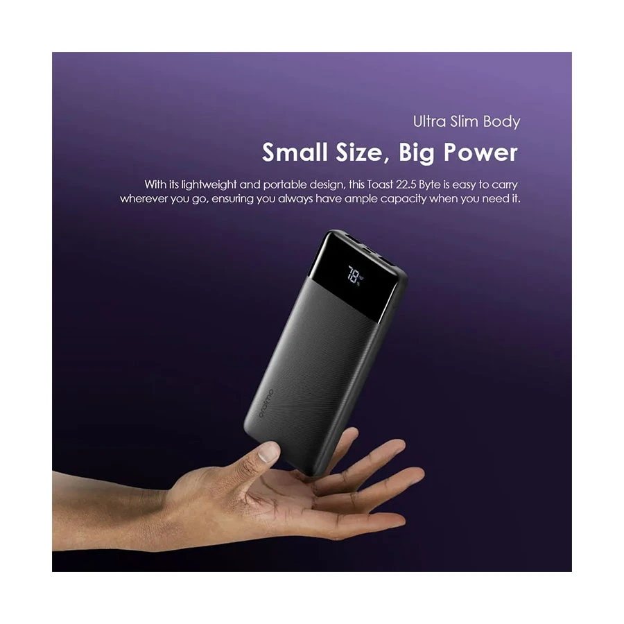 Oraimo Toast 22.5 Byte 10000mAh 22.5W Power Bank with Display Black