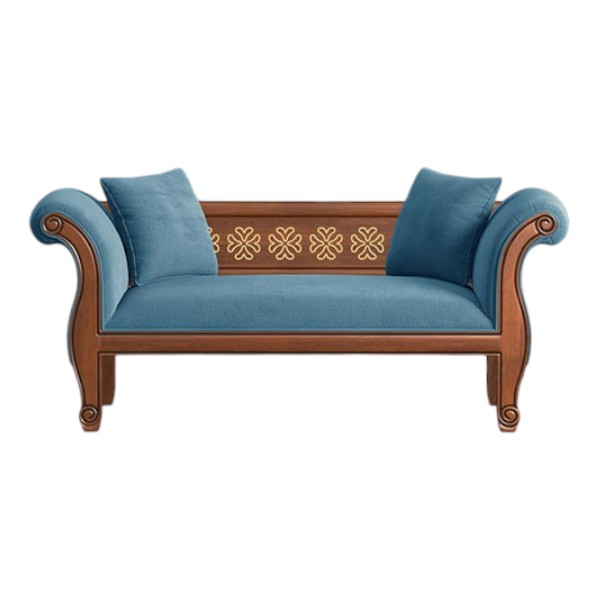 Regal FRANCISCO কাঠের ডাবল সোফা SDC-375-3-1-20 (ফ্যাব্রিক 2159)