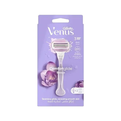 Gillette Venus ComfortGlide Breeze 3 ব্লেড 2-ইন-1 ময়েশ্চার বার রেজর ব্লেড
