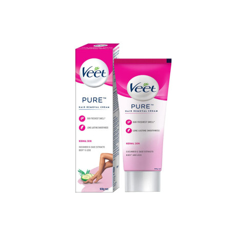 Veet পিওর কিউকাম্বার এক্সট্র্যাক্ট হেয়ার রিমুভাল ক্রিম ১০০ গ্রাম (India)