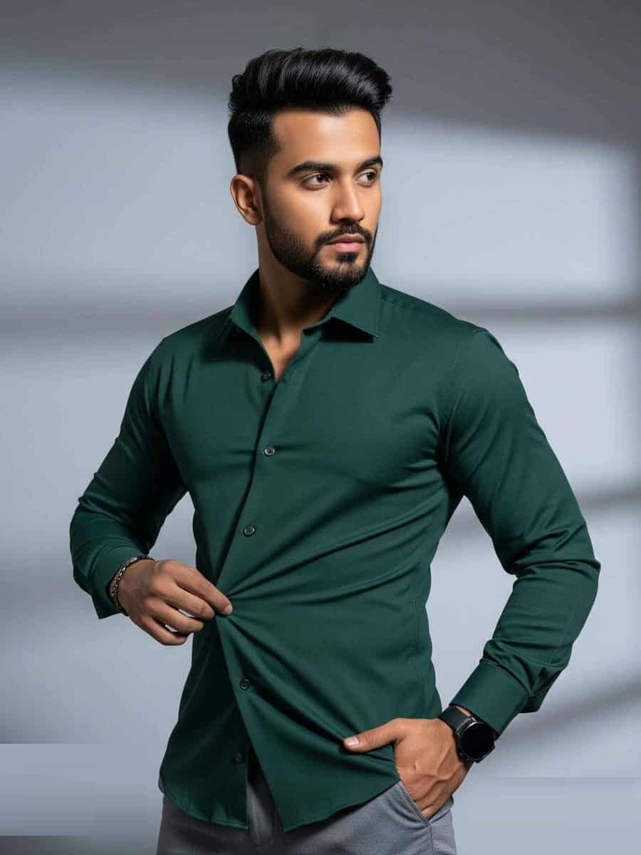 Men's Wrinkle-Free Formal Shirt, Lightweight, Sizes M to XXL