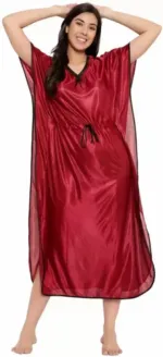 Women's Satin Kaftan Nightie, 51 Inch Long