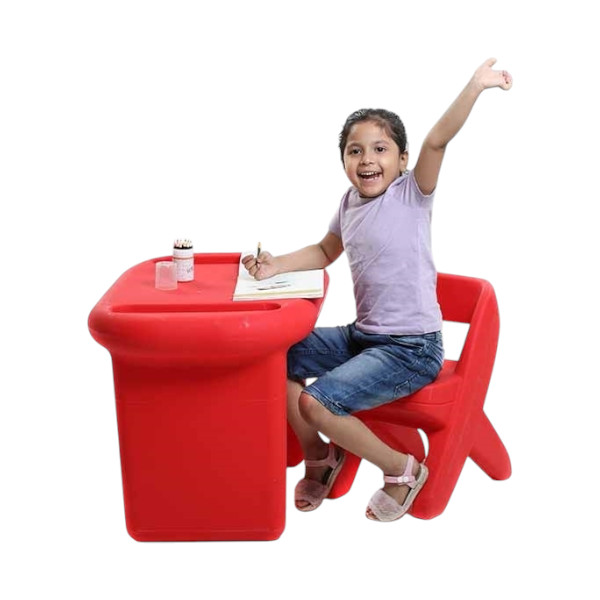 স্কলার টেবিল উইথ চেয়ার রেড