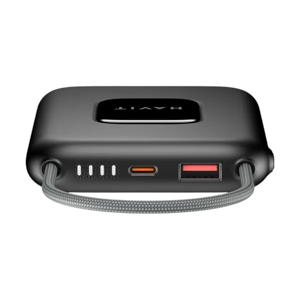 Havit PB32 10000mAh ব্ল্যাক+গ্রে 22.5W পাওয়ার ব্যাংক, LED ইন্ডিকেটরসহ