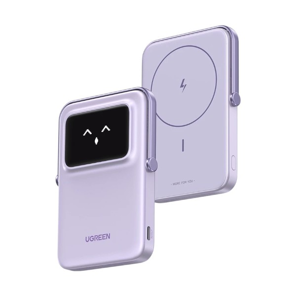Ugreen PB571 Uno 5000mAh বেগুনি 20W ম্যাগনেটিক ওয়্যারলেস চার্জিং পাওয়ার ব্যাংক