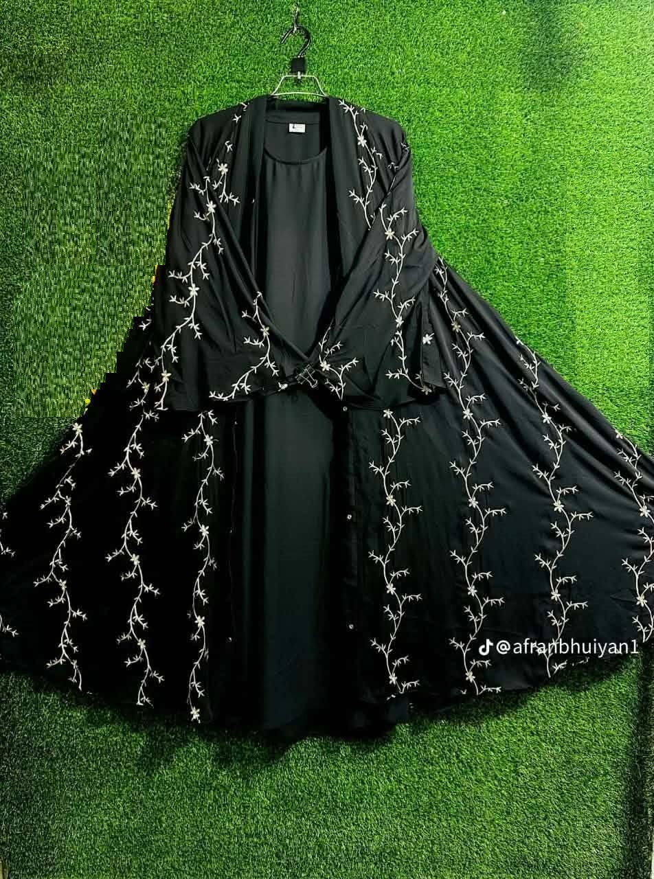 Arabic Koti Borka with Separate Inner, Embroidery Work