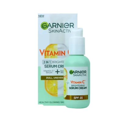 Garnier Skin Active ভিটামিন C 2in1 ব্রাইটেনিং সিরাম ক্রিম SPF25 50ml