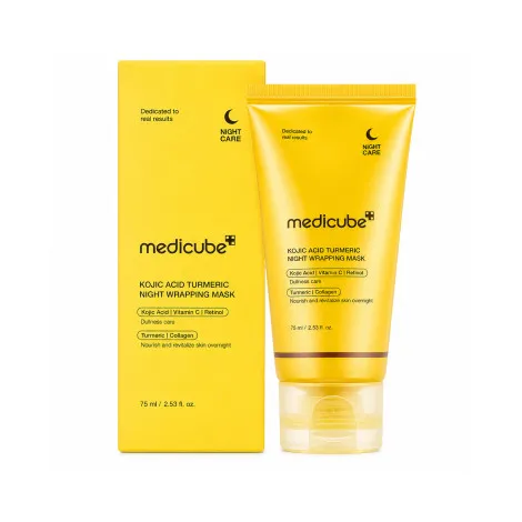 Medicube Kojic Acid Turmeric নাইট র‍্যাপিং মাস্ক 75ml