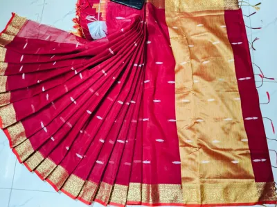 Mahisa শাড়ি ব্লাউজ পিসসহ, 13 হাত