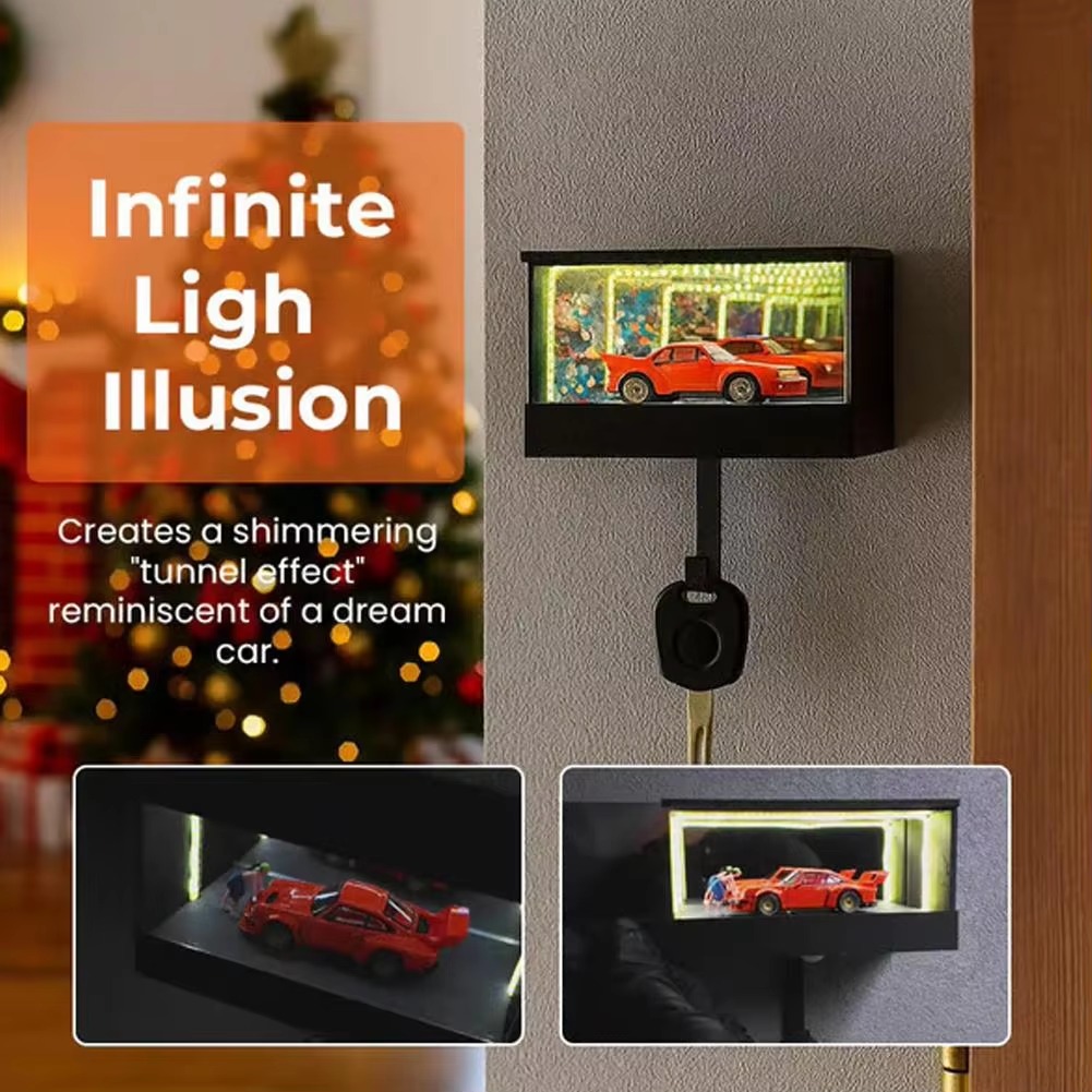 LED মিনি কার ডিসপ্লেসহ গ্যারেজ কী হ্যাঙ্গার