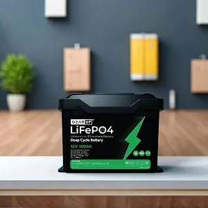 GearUP 12V 100Ah LiFePO4 লিথিয়াম ব্যাটারি, স্মার্ট BMS ও Bluetooth সহ