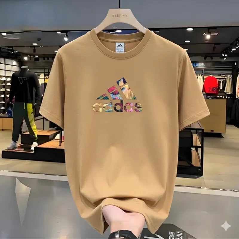 Men's Drop Shoulder T-Shirt with DTF Print, Cotton-Spandex Blend