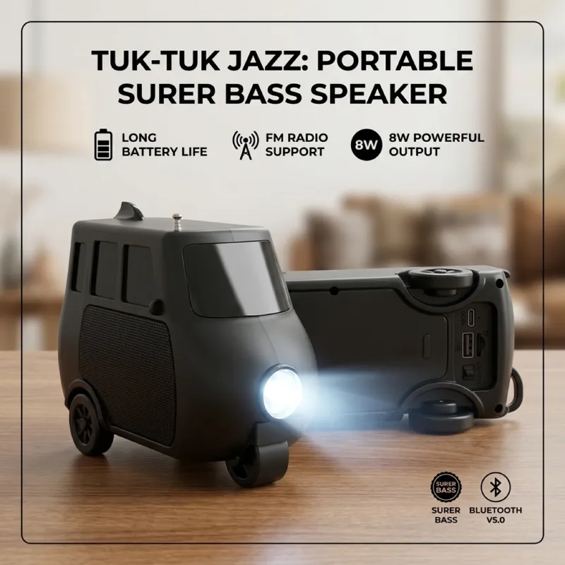 WUF Jazz Mini অটোরিকশা পোর্টেবল ব্লুটুথ স্পিকার