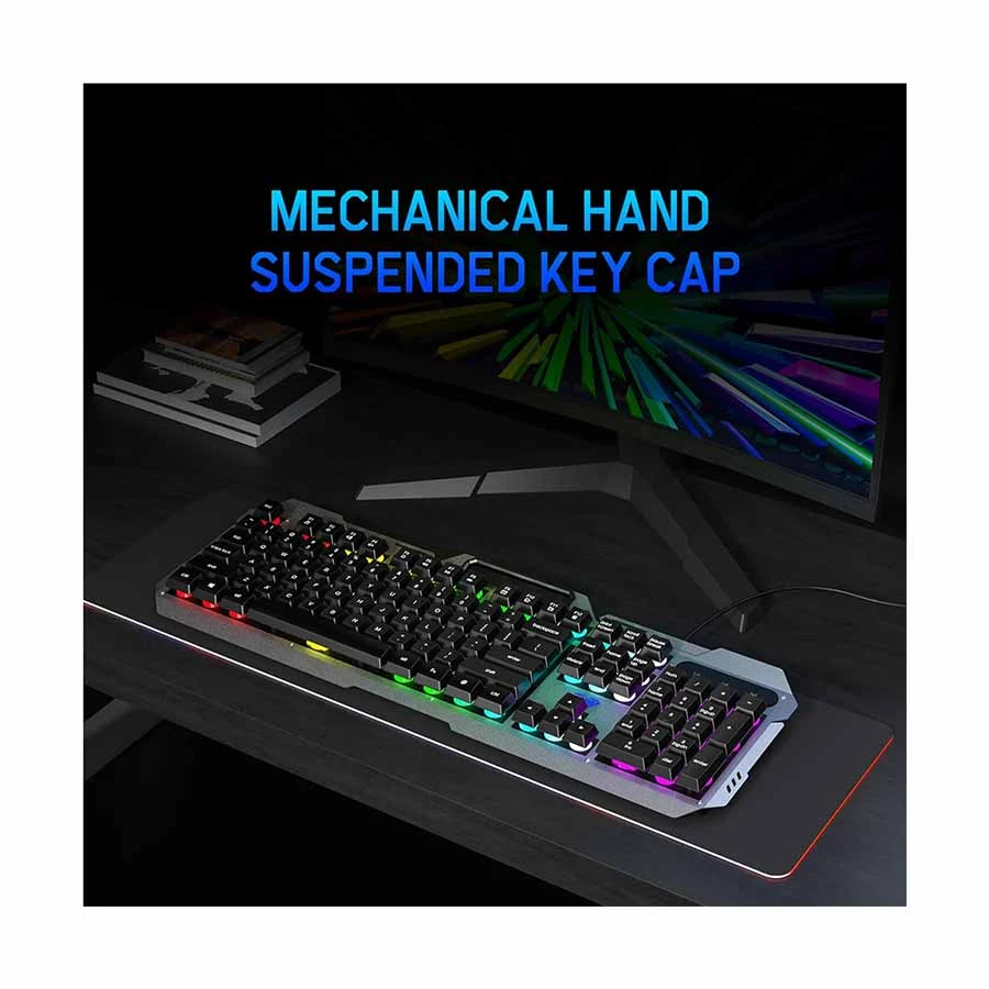 Aula F2023 Wired Gaming Keyboard & Mouse Combo Silver & Black