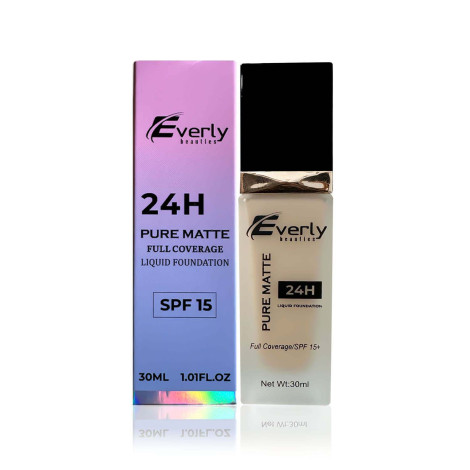 Everly Beauties Pure Matte ফুল কভারেজ ফাউন্ডেশন - Honey