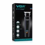 VGR V-937 কর্ডলেস হেয়ার ও বিয়ার্ড ট্রিমার – LCD ডিসপ্লে, 2000mAh (কালো)