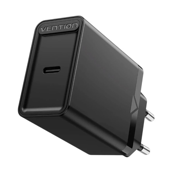 Vention FADB0-EU 1-পোর্ট USB-C 20W চার্জার (কালো)