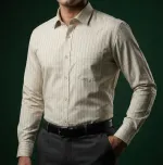 ছেলেদের ফরমাল স্ট্রাইপ শার্ট (99% কটন, S-XXL)
