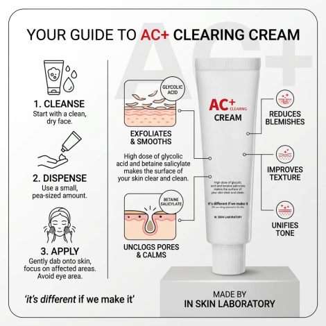 W. Skin Laboratory AC+ ক্লিয়ারিং ক্রিম 60ml
