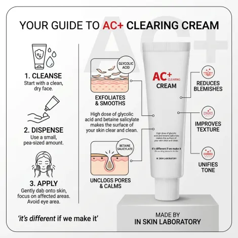 W. Skin Laboratory AC+ ক্লিয়ারিং ক্রিম 60ml