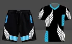 Men's Rubber Print Half Sleeve T-Shirt and Jogger Trouser Combo