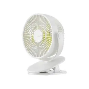 JISULIFE FA29A মিনি পোর্টেবল 3-In-1 কম্বো ক্লিপ-অন রিচার্জেবল ফ্যান – সাদা