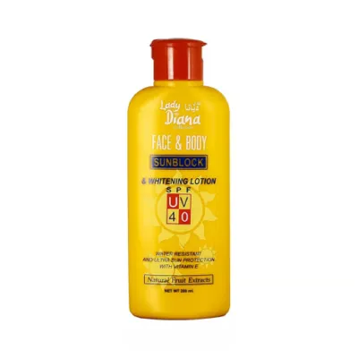 Lady Diana ফেস অ্যান্ড বডি সান ব্লক ও হোয়াইটেনিং লোশন SPF 40 200ml