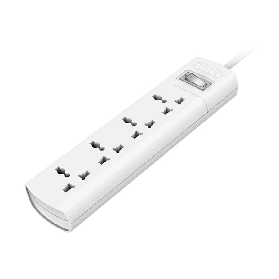 Huntkey SZM401 2 Pin 4 Port Power Strip 3 Meter White