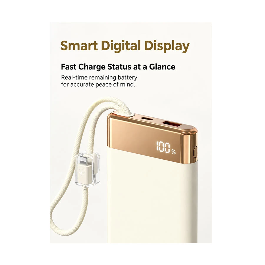 Blisbond W-C03 10000mAh Power Bank with Type-C + Lightning Cable
