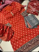 জর্জেট ওড়না সহ ডিজিটাল প্রিন্ট থ্রি পিস, L থেকে XXL, 3 রং