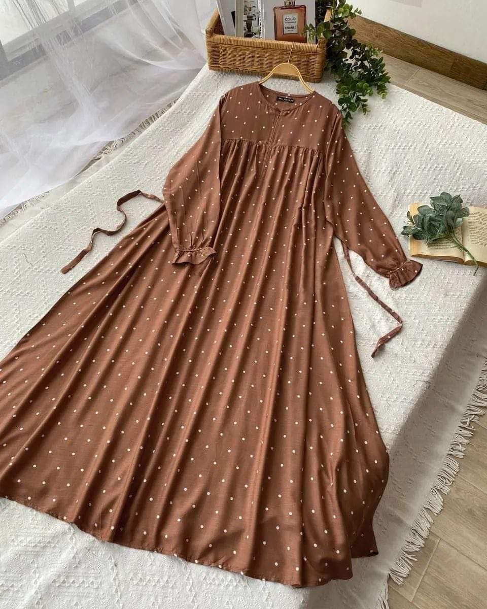 Women's Linen One Piece Gown, 90 Inch Gher, 22 Inch Sleeve