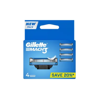 Gillette Mach 3 রেজর স্ট্রিপ 4 পিস