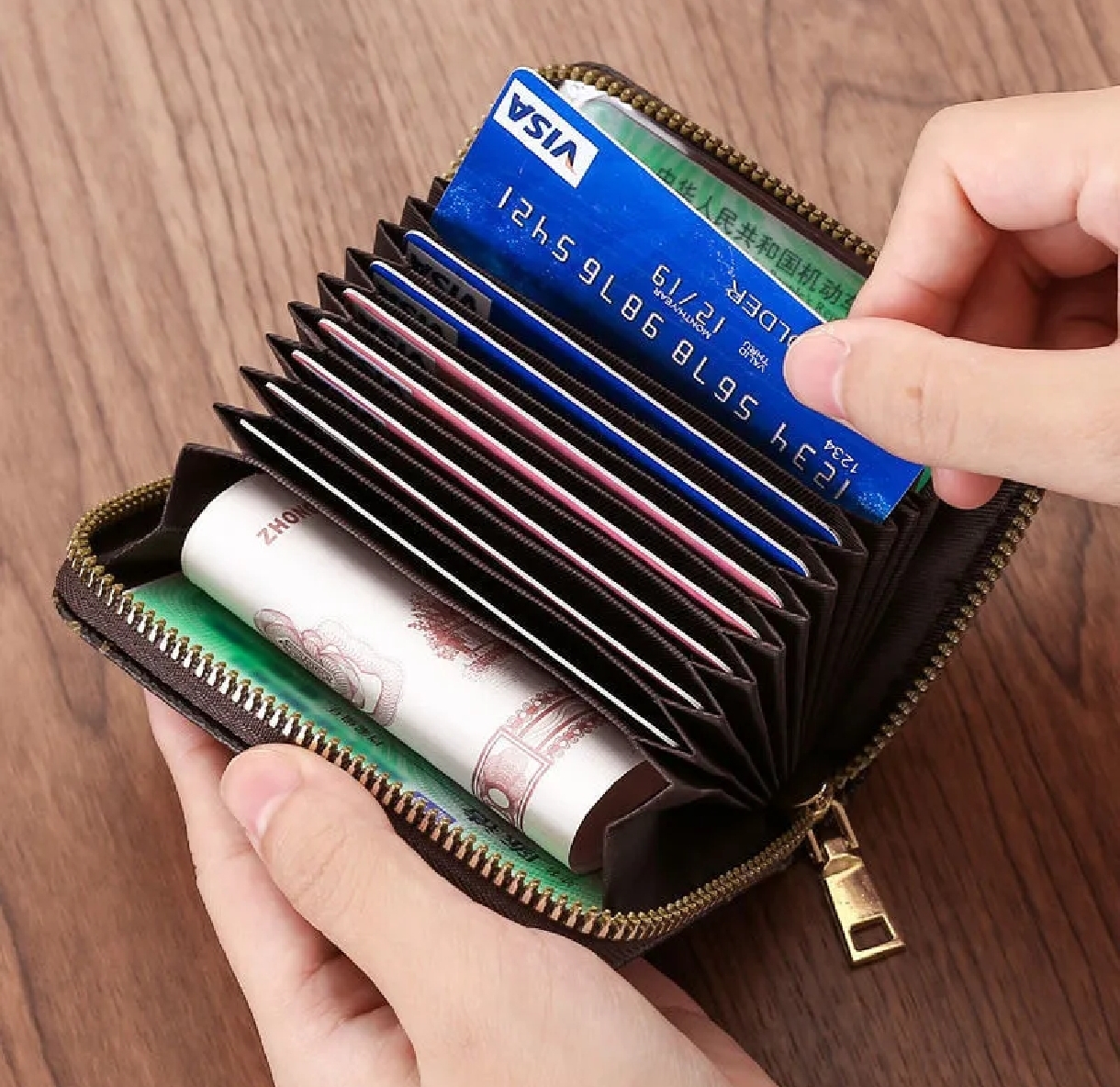 Metal Chain Card Holder Wallet for ATM and NID Cards