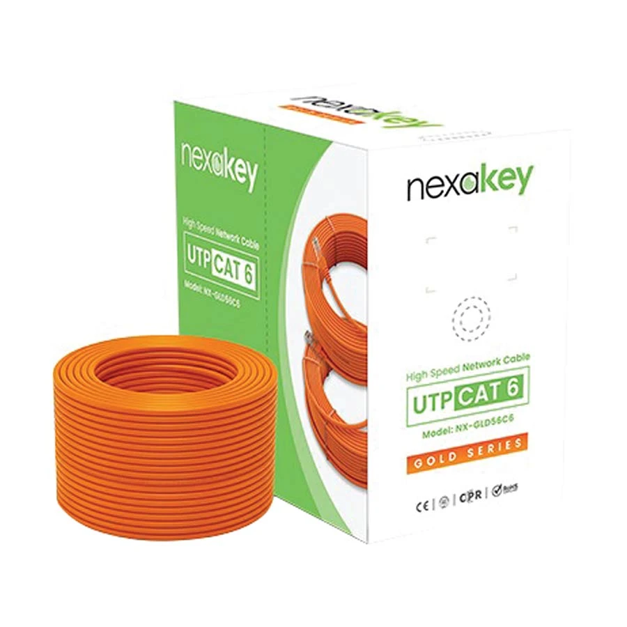 NexaKey NX-GLD56C6 Cat-6 UTP, 305 Meter, Orange Network Cable