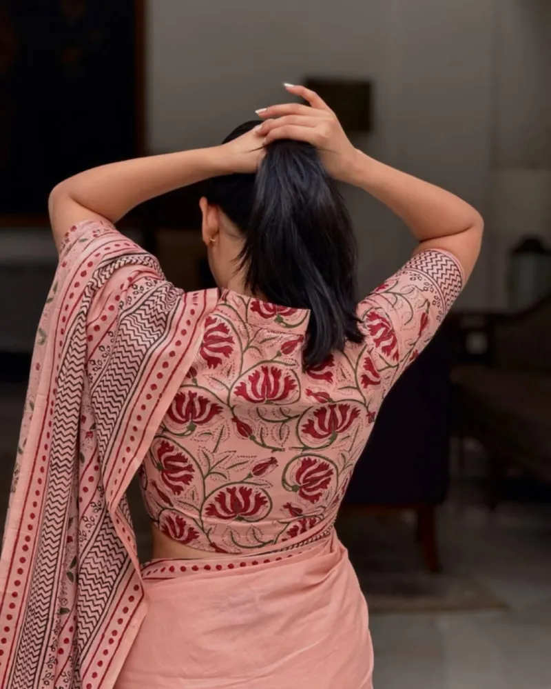ট্যাসেল আঁচলের ডিজিটাল প্রিন্ট পারশা শাড়ি, 6 রং