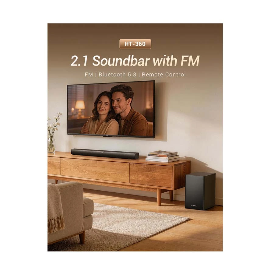F&D HT-360 2.1 Bluetooth Soundbar with Subwoofer