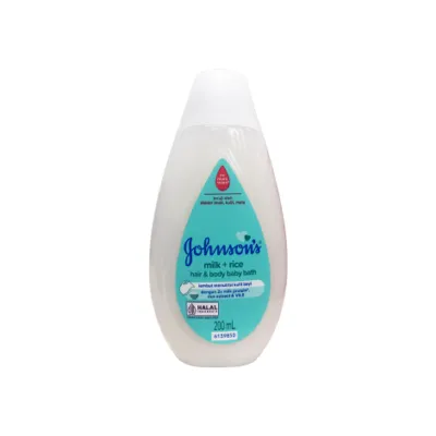 Johnson's Milk+Rice হেয়ার অ্যান্ড বডি বেবি বাথ 200ml