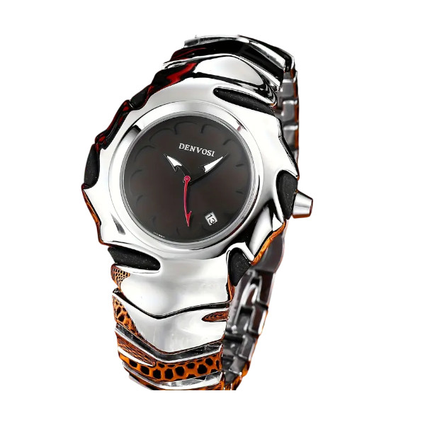 DENVOSI Premium Metal Watch – Bold Design (Black Dial)