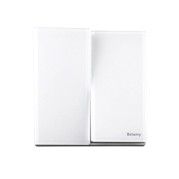 Belamy White 2 Gang 1 Way Switch | BE-148-SW