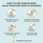 Aveeno Baby Daily Moisture ওয়াশ ও শ্যাম্পু 532ml