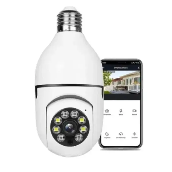 V380 3MP E27 বাল্ব WiFi ক্যামেরা PTZ HD, QR কোডসহ